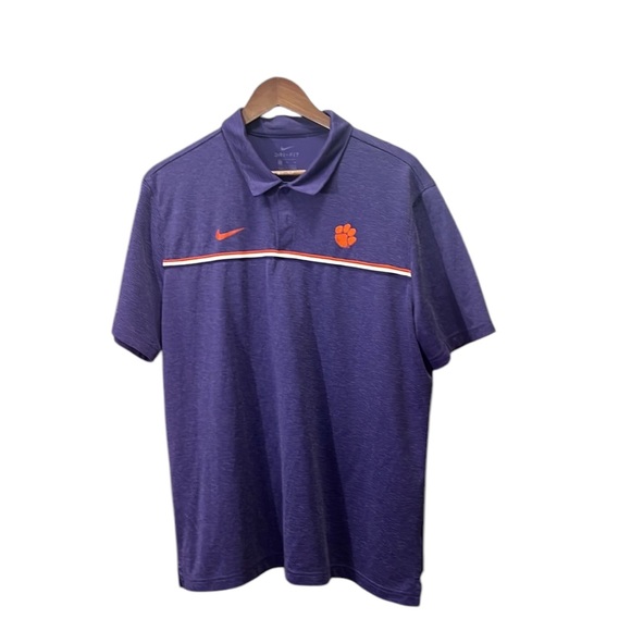Nike Other - Nike Purple Polo Shirt with Classic Design and Striped Detail